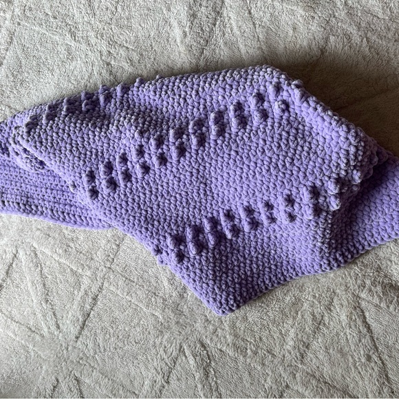 Handmade Baby Blanket - Purple - Picture 6 of 6